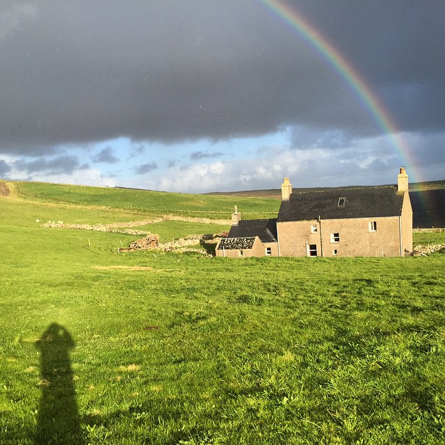 A rainbow over our place on North Uist
