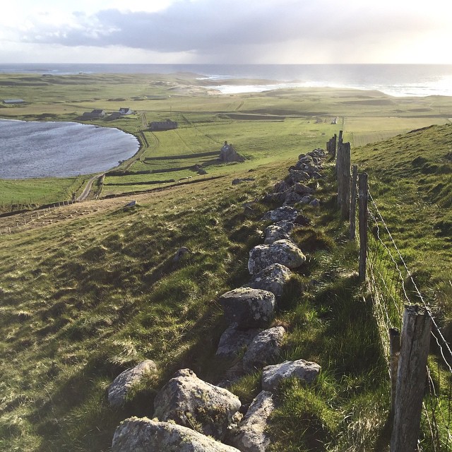 A view from the hill behind the North Uist house